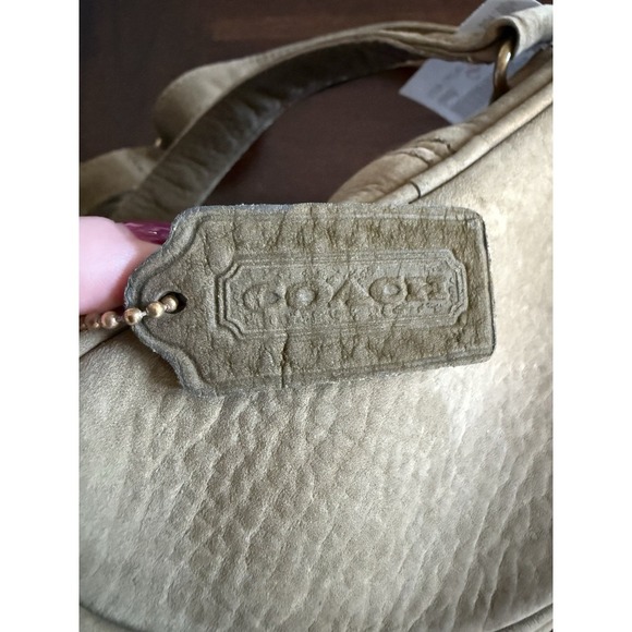 COACH Vintage Sonoma Tote Fishing Creel Crossbody Shoulder Bag Olive Green Sage - Picture 15 of 16
